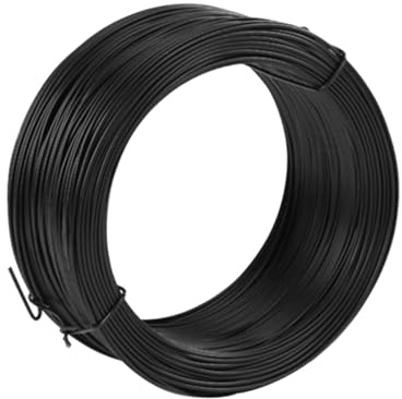 ibasenice Alambre de Atar de Hierro Recubierto de PVC Flexible y Resistente para Jardinería Uso Múltiple Plantas Flores y Manualidades Color Negro Fácil Manejo y Duradero