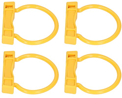 Mimeitopa för näsring, hög elasticitet nylon tjur näsring, lätt gul gårdsko ring, 4 stycken set, hållbar djur näsa piercing (L)