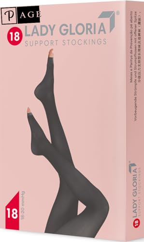 p age Gloria Med Lady Collant Calibrato Punta Aperta Compressione Graduata, Collant di Supporto 18-20 mmHg, Calze di Supporto per Donna Dinamica, Colore Daino
