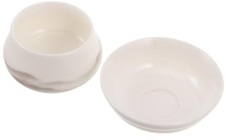 DECOMELODY Colador de Té de Cerámica Blanco Infusor de Malla Fina para Hojas Sueltas Filtro de Porcelana para Juego de Colador de Té Chino Accesorio Gongfu en Hogar y Oficina