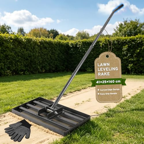 COZCLAM Rascador para césped (41 x 25 cm, mango de 160 cm)