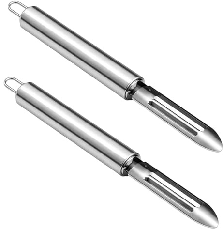 2 Pack Stainless Steel Veg Peeler, Potato Peeler & Vegetable Peeler | Durable Kitchen Peeler Tools, Potato Peeler And Vegetable Peeler For Quick Potato, Carrot And Vegetable Prep Work