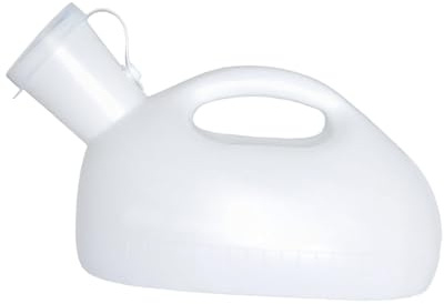 Generic Urinario Masculino Portátil Recipiente para Recogida de Reutilizable con Diseño a Prueba de Fugas y Escala de Medición Adecuado para Viajes, Blanco