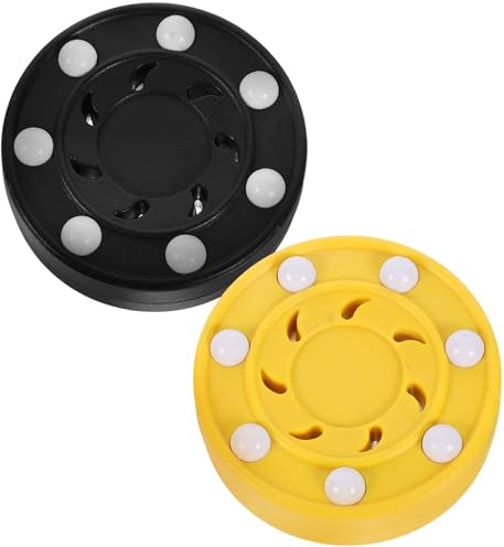 GALPADA Disco da Hockey Professionale Leggero 2pezzi e Rotondo in Pp, Accessorio per Gioco su Campo e Competizione Colore Casuale per Allenamento su Terreno Asciutto
