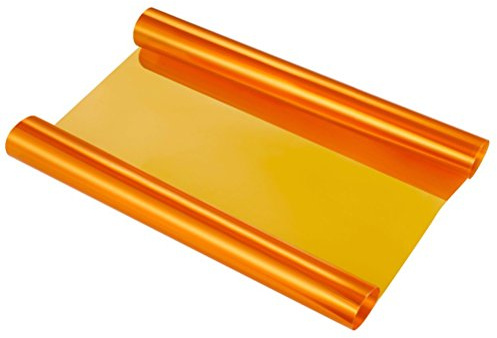 VORCOOL Pellicola adesiva trasparente per fari fanali di auto e moto per decorazione e protezione 30 x 120cm (Arancione)