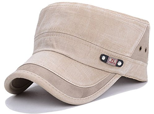 XRDSS Vintage Cotton Baseball Kappe Hut Unisex Military Army Sport Cap (Beige)