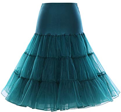 Boolavard 1950 26 rockabilly underkjol retro vintage petticoat tutu gunga röd, svart, vit, blå, rosa, Mörkgrön, L-XL