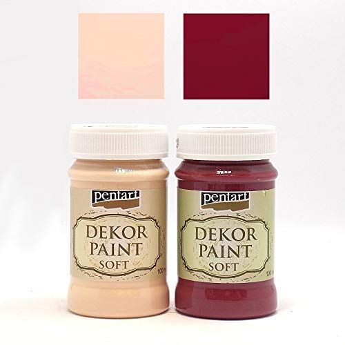 Zita´s Creative Dekor Paint Chalky Set 2x100ml - Set 4. Kreidefarbe, Vintagefarbe, Mattfarbe, Bastelfarbe