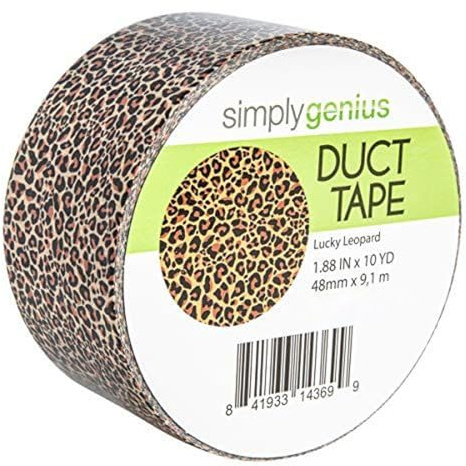 Simply Genius (Single Roll) Patterned and Colored Duct Tape Roll Craft Supplies for Kids Adults Patterned Duct Tape Colors