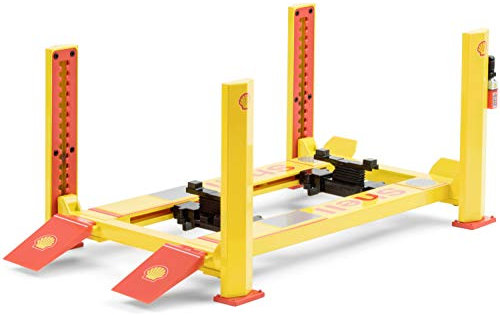 GREENLIGHT COLLECTIBLES- Pont Elevateur 4 Colonnes - Shell (1:18 Adjustable - Four-Post Lift)