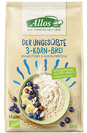 Allos - Der ungesüsste 3-Korn-Brei - 0,5 kg - 6er Pack