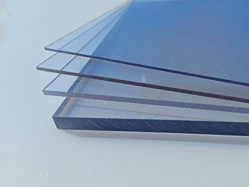 Plaque Polycarbonate UV différentes Tailles, épaisseurs, transparente (0,5-20 mm) (PC transparente 5 mm, 1000 x 500 mm)