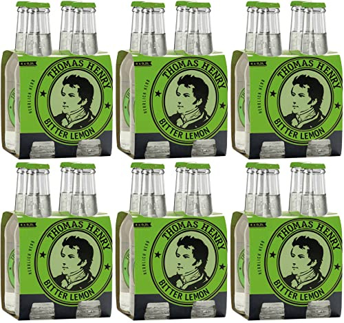 Thomas Henry Bitter Lemon - herrlich herb - (6 x 4 x 0,2 l Glas MW) 6er Set Bitterlimonade zum Mixen deiner Longdrinks und Cocktails mit Vodka, Gin & Co.