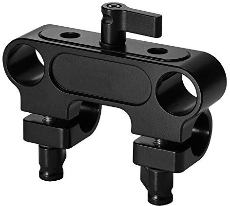 KBREE Black DSLR Camera Shoulder Rig for 15mm Rail Support System 90° Double Rod Clamp Offset Rig for Handle Rig Attach Accessories