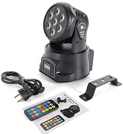 Moving Head Bühnenlicht LED 4in1 Mini Bühnenlicht DMX512 RGBW LED Spot DJ Partylicht mit Fernbedienung Geeignet für DJ Disco Halloween Club Hochzeit Home Party