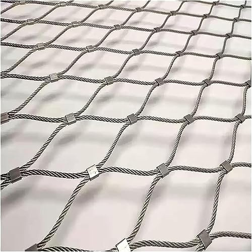 POCHY 304 Edelstahl-Seilnetz, Katzennetz Drahtverstärkt, Robustes Balkonnetz Schlagfestigkeit Geflügel Schutznetz Für Terrassen Und Fenstern (Size : 1.5x4m/4.9x13.1ft)