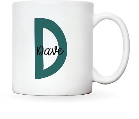 Personalised Mug with Name and Initial, Personalised Gifts for Women Coffee Mug Coffee Cup, customised Gifts, Mugs for Women, Coffee Mugs, Personalised Gifts for Girls (Forest)