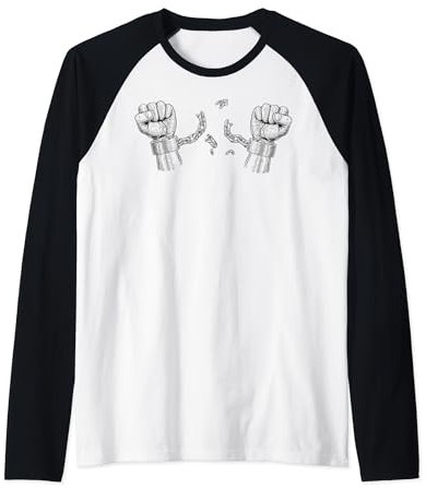 Handschellen, die Kette brechen Schäkel Handschellen Juneteenth Design Raglan