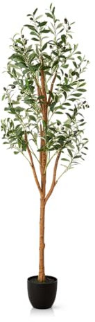PASCH® Künstlicher Olivenbaum (150cm) - Stilvoll & Naturgetreu | Künstliche Pflanzen groß | Kunstpflanzen groß: Olive Tree | Olivenbaum künstlich groß für EIN mediterranes Ambiente