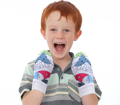 2 guanti da masticare sensoriali impermeabili per esigenze speciali, guanti da autismo, ADHD, motori orali, per bambini