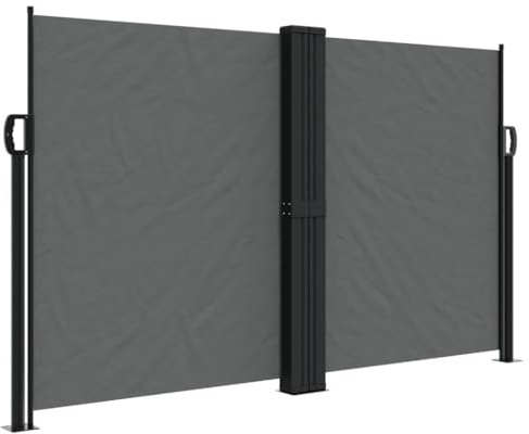 vidaXL Infällbar sidomarkis antracit 140x600 cm, infällbar markis, insynsskydd, fristående insynsskydd, infällbart insynsskydd, infällbart solskydd