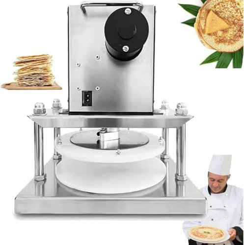 Electric Pizza Dough Press Machine 8.6inch Commercial Electric Dough Roller Sheeter Pastry Pizza Dough Pastry Press Making Machine for Pressing Pizza Hand-held Cakes