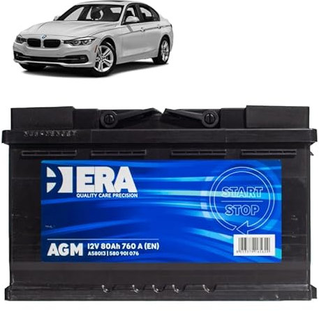Batteria 80Ah A.G.M. per BMW Serie 3 F30 316 318 320 325 328 330i benzina 2011-2018