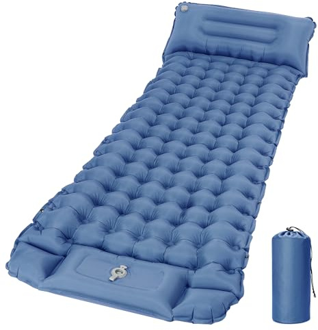 CARBURATEUR Matelas Camping autogonflant Matelas Gonflable avec Pompe à Pied intégrée Idéal pour Le Camping et Les Voyages Confortable et Peu encombrant