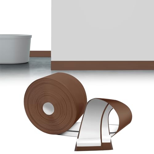 LIHIQIYA Rodapiés Autoadhesivo Flexible Marrón 50x20mm 3M Zocalo Adhesivo