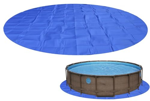 Sirseon Pool-Bodenpolster, Poolfolie,Runde, Dicke Poolplane, Pool-Bodenplane | Outdoor-Pool-Bodenpolster, Faltbare Schwimmbadmatte für den Boden, unter dem Pool