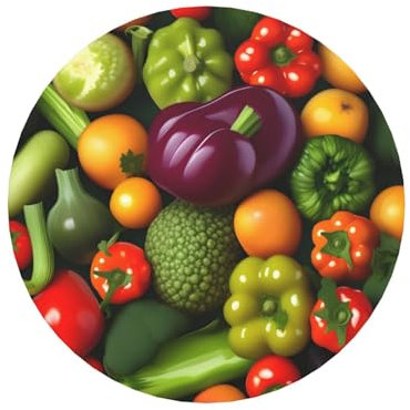 Magnetische runde Kühlschrankmagnete mit Gemüse und Obst, bezaubernde Designs, perfekt für personalisierte Heimdekoration