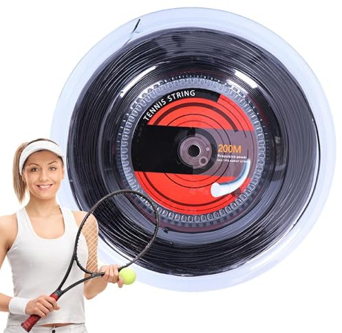 Cuerda de Raqueta de Tenis, Cuerda de Raqueta de Tenis, Cuerda de 656 pies, Mejore la Experiencia de golpeo, Cordaje de 16 G/1,35 mm para Mujeres y Hombres, Accesorio de Tenis