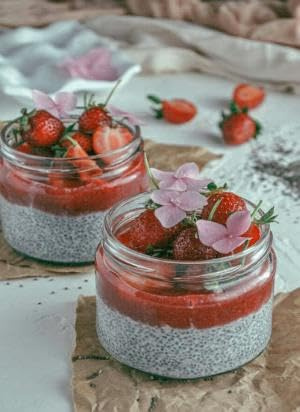 Puzzles for Adults 1000 Pieces Jigsaw Puzzles with Letters on Back Homemade Light and Healthy Dessert Chia Seeds Yogurt and Difficult Hard Cool Puzzle 1000 Piece Puzzle Clearance