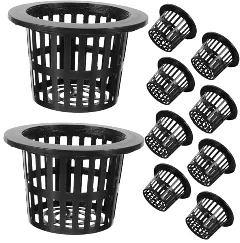 Sosoport Vasi A Rete Cestini Idroponici Per Piantine 10 Pezzi Piccole Tazze Da Piantagione Rete Di Plastica Per Coltivazione in Acqua E Giardinaggio Domestico