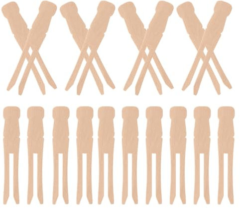 Alipis 50pezzi Mollette Per Bucato Legno Clip Resistenti Per Asciugare e Decorare Design Per Protezione Per Lavanderia e Progetti Creativi Colore Naturale