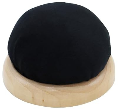 KFMON 1–4 Stück Sticknadelkissen mit Holzsockel, Flanell-Nähzubehör, Sticknadelkissen für Handarbeiten, Quilten und Basteln, Nadelkissen mit Holzsockel