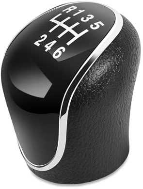 Copricambio Per Ssangyong Per Actyon Per Korando 6 Velocità Pomello Del Cambio Auto Auto Manuale Shifter Leva Testa del Bastone di Pallamano Coprileva del cambio(Black)