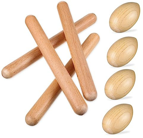 BESPORTBLE Holz-musikinstrumenten Für Junge Mädchen Teile Schüttel-Ei Und Rhythmische Stöcke Sicheres Und Pädagogisches Spielzeug Für Jungen Und Mädchen Musikverständnis Und Rhythmus
