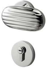 JAQVCTSC Serratura for portafinestra, serratura magnetica silenziosa for camera da letto interna, luce for porta della stanza nordica, serratura silenziosa di lusso(Brightsilver[magnetic] 35-50mm)