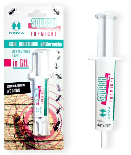 AMP 1 RB Gel formiche professionale in Siringa da 10ml | Insetticida esca trappola gel anti formiche (RB) PRONTO ALL'USO | Trappola per Formiche uso interno ed esterno | Funzione Attrattiva