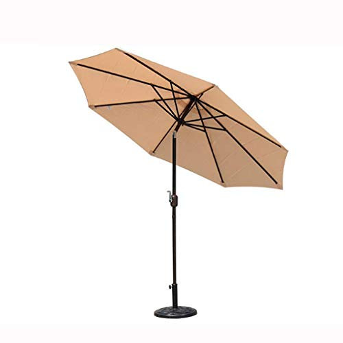 CRBUDY Ombrellone da Giardino per Esterni, 2,7 m, in Ferro, con 8 Stecche, a Funzionamento Manuale ()