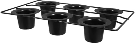 BIUDECO Nonstick 6-Cup Carbon Steel Muffin Pan Thickened Black Bakeware for Oven Baking Cupcakes, Muffins, and Puddings, Sturdy Non-Stick Coating Suitable for Home Baking