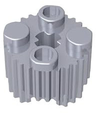 GDS-748 Brick Round 2x2 (Grill), 50 Stück, kompatibel mit Lego 92947 4650645, DIY-Stück und MOC Farbe: flaches Silber 315