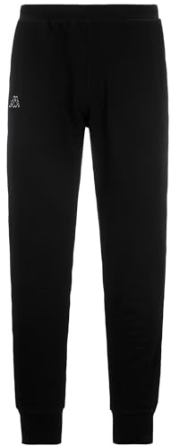 Kappa – Pantaloni Uomo in Felpa Garzata Regular Fit, Tasche Laterali, Fondo Gamba a Costina, Logo Omini Ricamato sul Fianco, Colore Grey MD Mel - Grey s, Taglia S