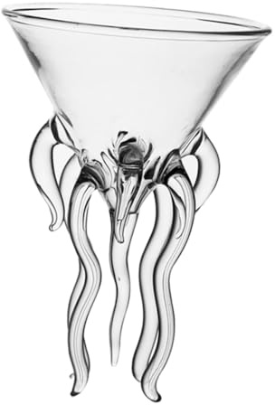 UTHCLO Bicchiere da Cocktail in Vetro Design a Medusa Unico, Raffinato e Funzionale, per Feste e Regalo, Sensazione Comoda e Versatile