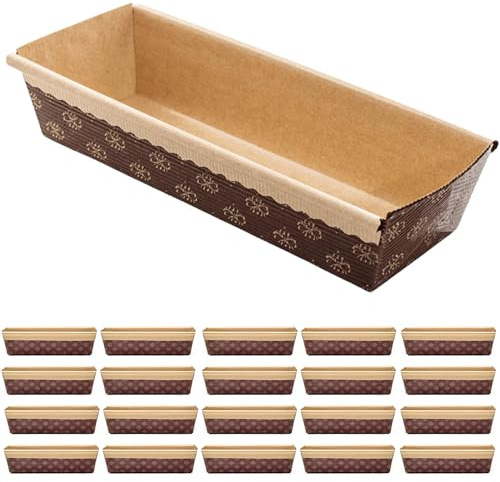 FAH Stampo per Plumcake 250 gr - 20 Stampi per Plumcake 17 cm | in Carta Microonda - Ideale per la Cottura in Forno, Resistente al Calore 220°C, Riciclabile, Made in Italy