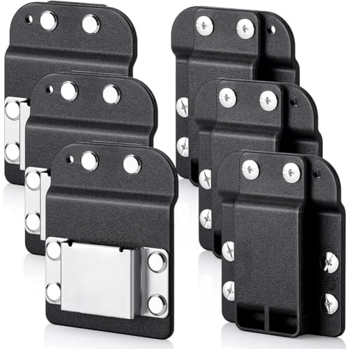 LuobannmClip Low Profile Tape Measure-Holder Set-for Tool Bags Pockets Includes 3 Clips-Drill -Matches Any Kinds