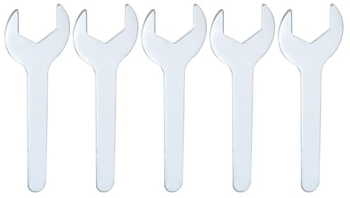 sourcing map 5pcs Super Thin Open End Wrench 24mm Metric 115mm Long 2mm Thickness Lightweight U-Shaped Spanner Single End Wrenches for Automotive Repair Furniture Assembly