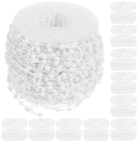 GALPADA Kit de Conector y Cadena para Persianas Verticales, Incluye 10 Conectores y Cadena de 20 Metros, Adecuado para Persianas Enrollables en Espacios Residenciales