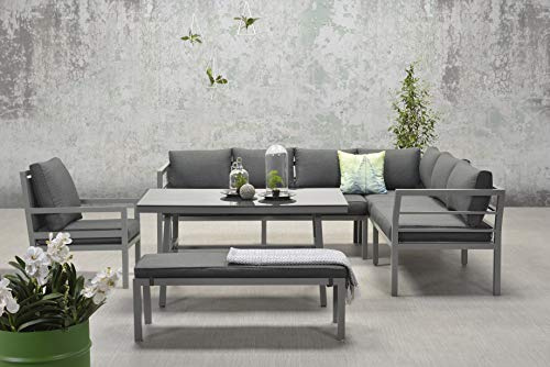 Garden Impressions Blakes XL Dining Lounge Aluminium Anthrazit Rechts | Hohe Dining, Inklusive zusätzlichem Sessel